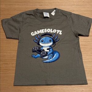 Gray Gamesolotl Tee   Size Youth XS - 5-6